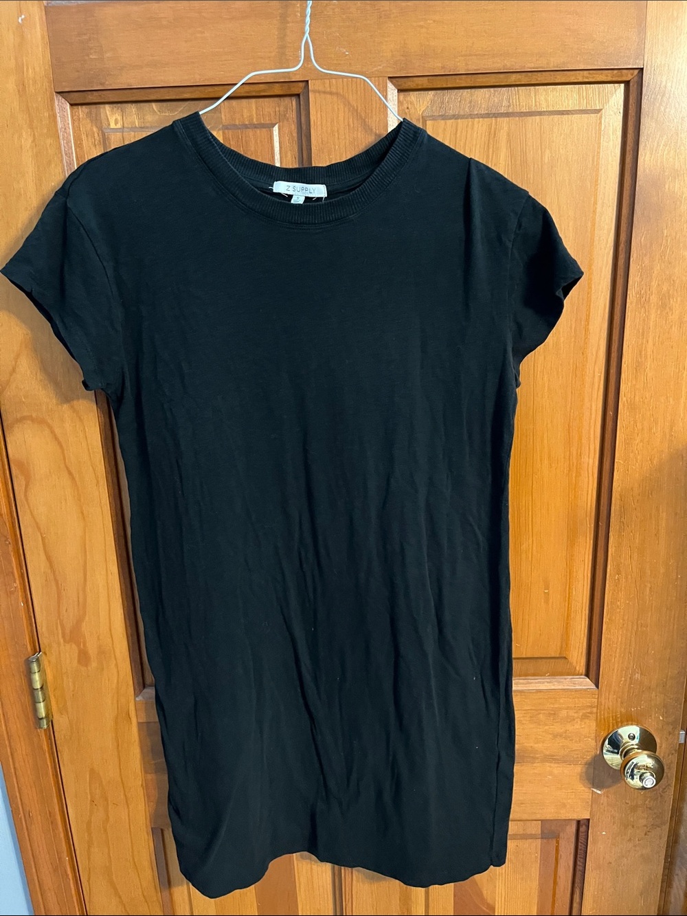 Z Supply Black Short Sleeve Tee Dress